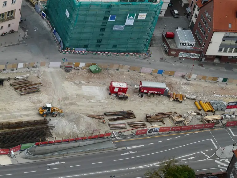 Vista aerea di un cantiere per lavori pubblici | SOAsemplice